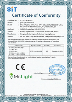 Certyfikaty do lamp Mr.Light